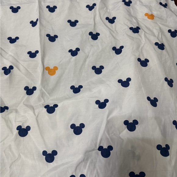 Disney Mickey Mouse Patterned Crib Sheet - Navy and Orange - Picture 4 of 8
